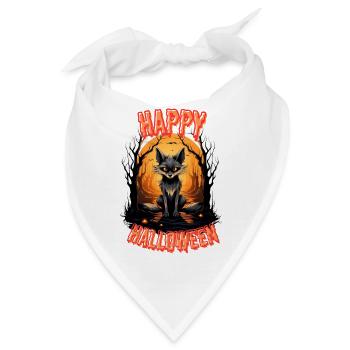 Fabelhafter Halloweenfuchs mit Feuer - Bandana - Weiß - Vorne