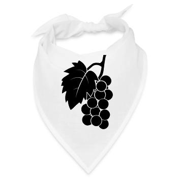 Weintraube - Bandana - Weiß - Vorne