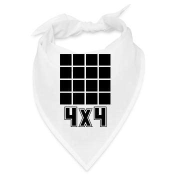 4x4 Würfel Cubes - Bandana - Weiß - Vorne