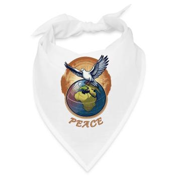Weltfrieden auf der Erde - Bandana - Weiß - Vorne