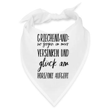 Lustiger Griechischer Spruch Griechenland Geschenk - Bandana - Weiß - Vorne