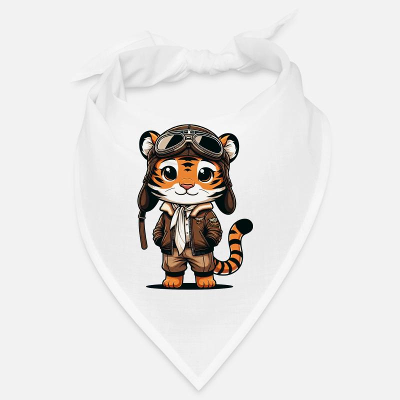 Cute Tiger Pilot Bandana
