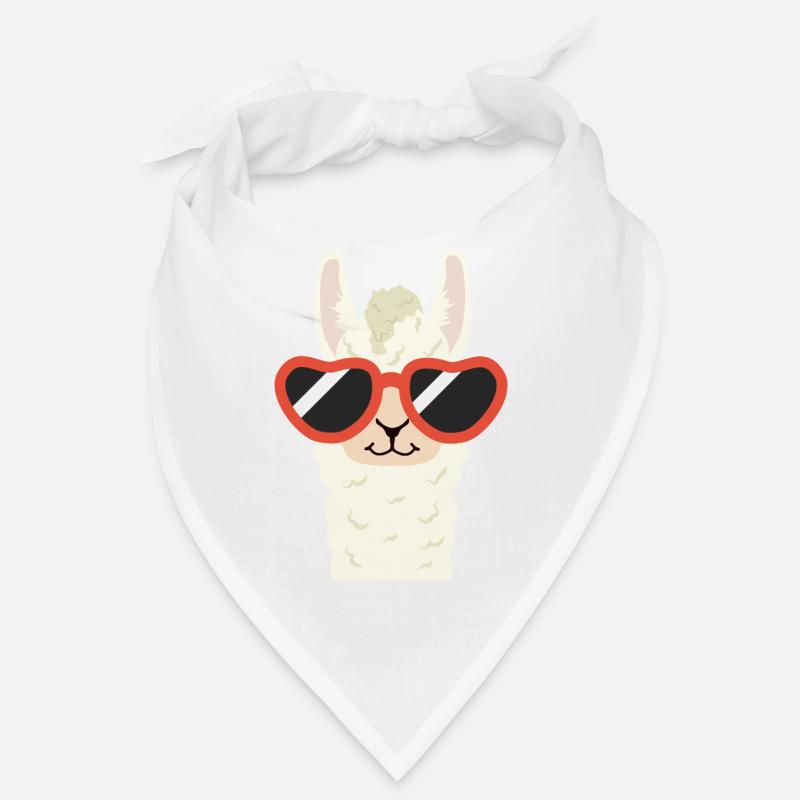 Coole Lama - Bandana - Weiß