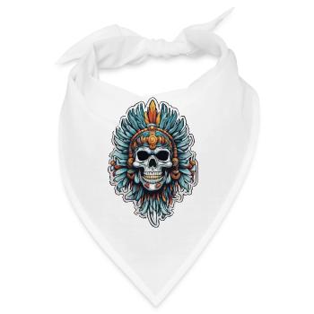 Mayan / Hochkultur / Peru / Maya Kalender / Motiv - Bandana - Weiß - Vorne