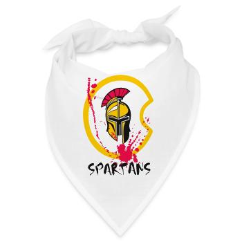 Helm Sparta mit Schild und Blut 2 - Bandana - Weiß - Vorne