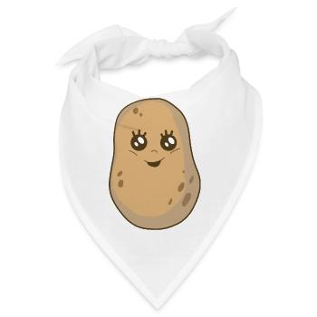 Kartoffel Gemüse Kawai Kartoffeln Speise - Bandana - Weiß - Vorne