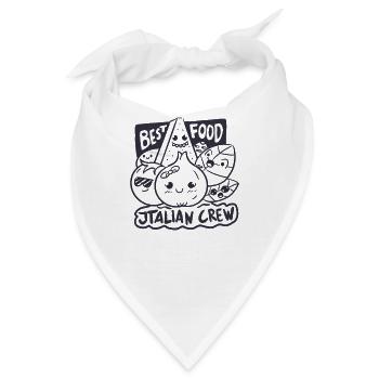 Italien crew gang italienische Zutaten beste Essen - Bandana - Weiß - Vorne
