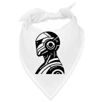 Roboter - Bandana - Weiß - Vorne