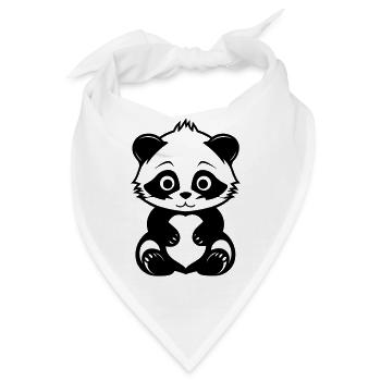 Kleiner Panda - Bandana - Weiß - Vorne
