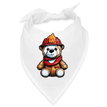 Teddybär / Kuscheltier / Stofftier / Geschenkidee - Bandana - Weiß - Vorne