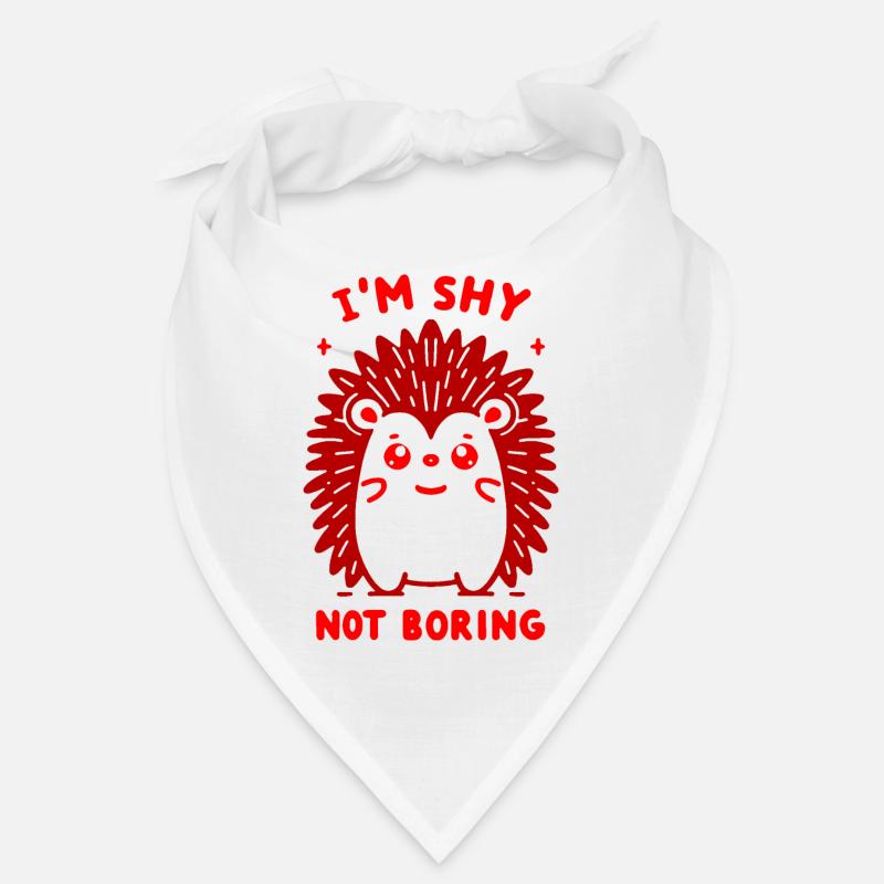 Hérisson rouge timide - Bandana - blanc