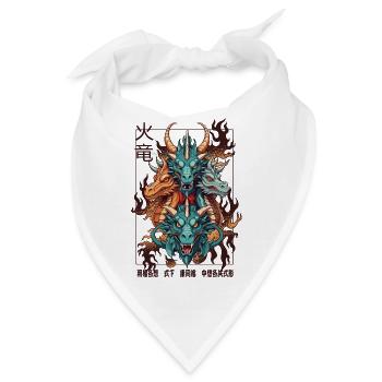 Chinesische Drachen - Bandana - Weiß - Vorne