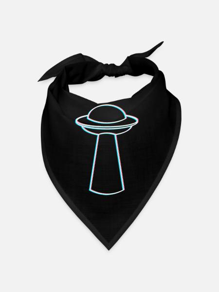UFO Glitch – Ambiance rave et techno - Bandana - noir - Devant