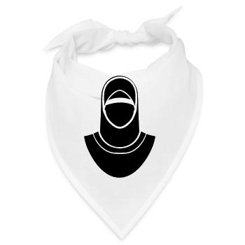 Hijab Kopftuch Muslimische Frau - Bandana - Weiß - Vorne