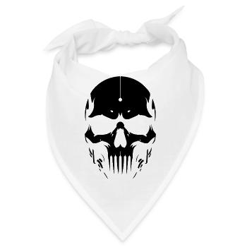 Totenkopf, Totenschädel - Bandana - Weiß - Vorne