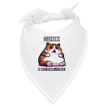 Fette Katze Schock und Unglauben - Bandana - Weiß - Vorne