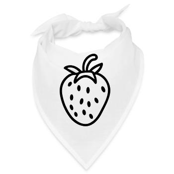 Erdbeere - Bandana - Weiß - Vorne