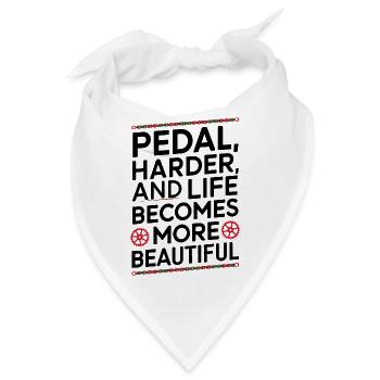 Motivierendes Fahrrad-Zitat-Design - Bandana - Weiß - Vorne