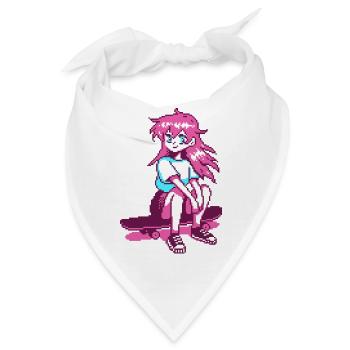 8bit sk8er grl - Bandana - Weiß - Vorne