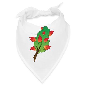 Herbst inspirierter Marihuana Bud - Bandana - Weiß - Vorne