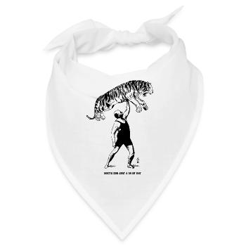 Gehen Sie mit Ihrer Katze um 3 Uhr morgens raus. - Bandana - Weiß - Vorne