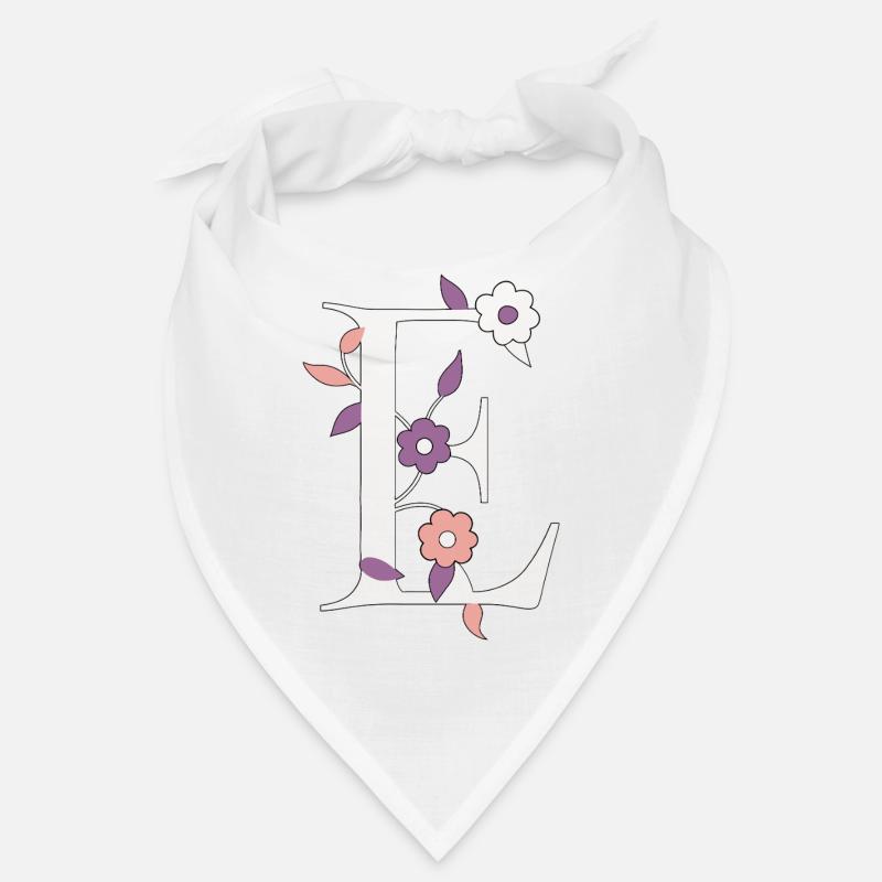 Buchstabe E Monogramm Retro Bandana