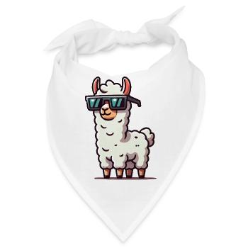 lama sonnenbrille cool - Bandana - Weiß - Vorne