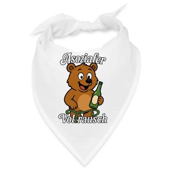 ASOZIALER VOLLRAUSCH - Bandana - Weiß - Vorne