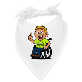 Starr weiter und ich mache einen Rollstuhltrick # - Bandana - Weiß - Vorne