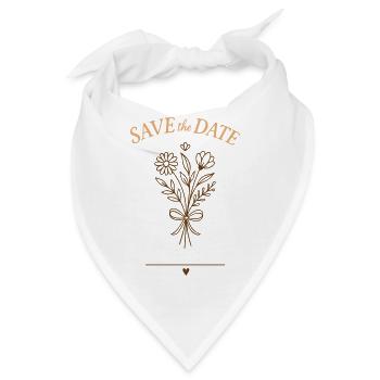 Save the Date Blumenstrauß – Hochzeit 2025 - Bandana - Weiß - Vorne