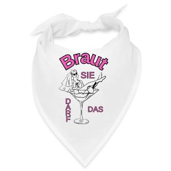 BrautSIE DARF DAS... Jungesellinnenabschied - Bandana - Weiß - Vorne