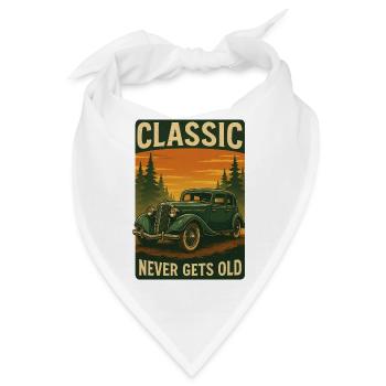 Classic Car Vintage Oldtimer - Bandana - Weiß - Vorne