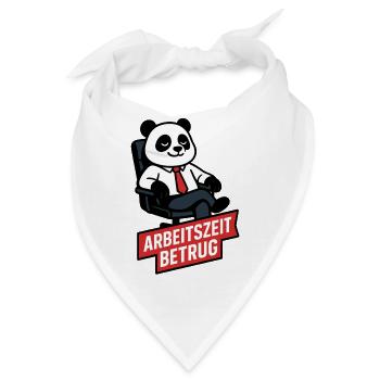 Panda Arbeitszeitbetrug Shirt - Bandana - Weiß - Vorne