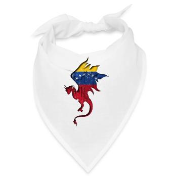 Flagge von Venezuela - Venezuela - Drache - Bandana - Weiß - Vorne