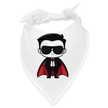 Vampirischer Held Cartoon Design - Bandana - Weiß - Vorne