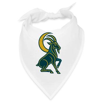 Art Deco Mondziege - Bandana - Weiß - Vorne