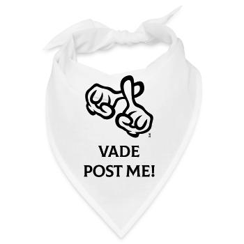 Vade Post Me! (Kreuz / Bibel / Religion / 1C) - Bandana - Weiß - Vorne