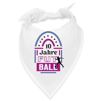 10 Jahre Futsal Jubiläum Futsalspieler Spielerin - Bandana - Weiß - Vorne