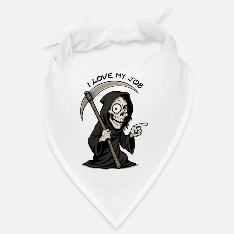 Grim Black Grim Reaper Smiling Bandana