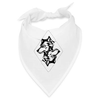 Wolfskopf - Bandana - Weiß - Vorne