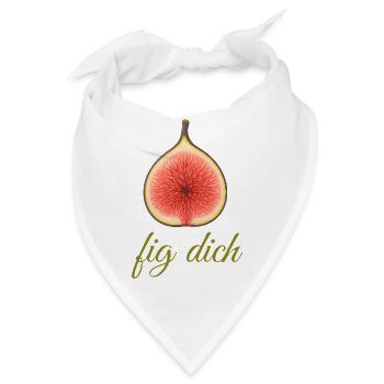 Feige Wortwitz Fig Dich Humor - Bandana - Weiß - Vorne