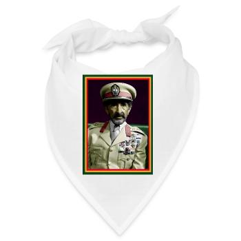 Haile Selassie I Jah Rastafari Rasta Reggae Roots - Bandana - Weiß - Vorne