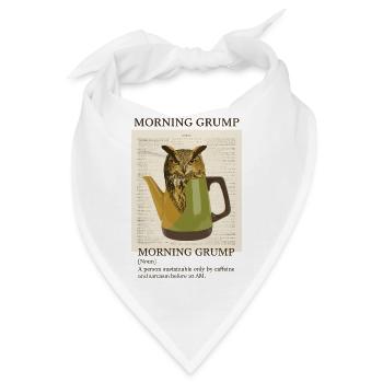 Morning Grump Vintage Eule - Bandana - Weiß - Vorne