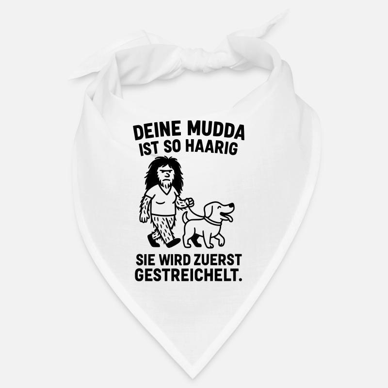 deine mutter haarig witz - Bandana - Weiß