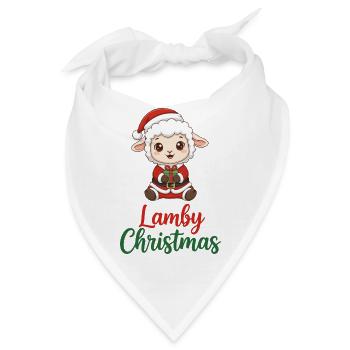 Lamby Christmas: Bezaubernder Weihnachtsmann - Bandana - Weiß - Vorne