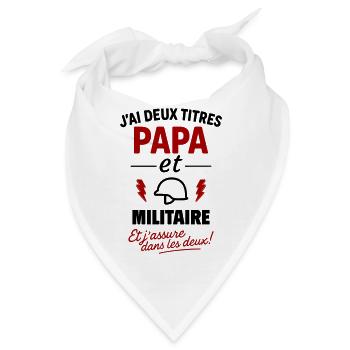 Militär-Vatergeschenk Vatertagsgeschenk Weihnachtsgeschenk - Bandana - Weiß - Vorne