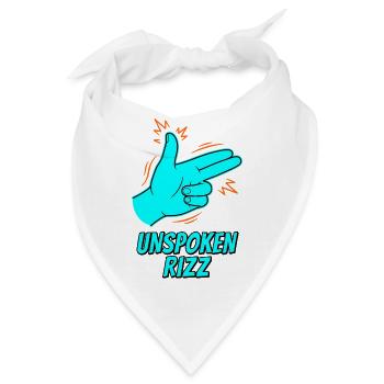 Unspoken Rizz Hand Zeichen - Bandana - Weiß - Vorne