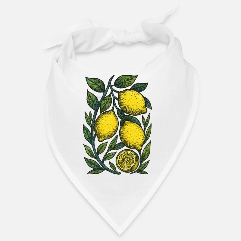 Lemon Branch Botanical Print Bandana