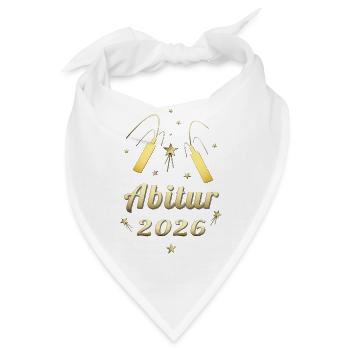Abitur 2026 Goldglanz Design Abi 2026 Matura - Bandana - Weiß - Vorne