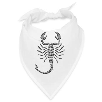 Skorpion-Metallchrom - Bandana - Weiß - Vorne